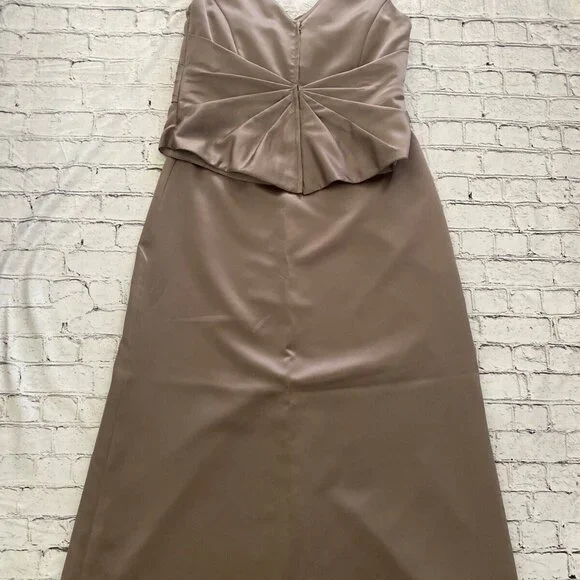 2 Piece Mori Lee Dress Size‎ 24 Taupe Formal A Line Party Bridesmaid Sp Occasion